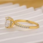 S925 Maxine Classic 3.0Ct Cushion Cut Engagement Ring In Sterling Silver - Image 8