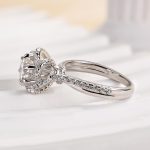 S925 Maxine Moissanite 1.0 CT Twist Flower Design Engagement Ring - Image 5