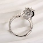 S925 Maxine Moissanite 1.0 CT Twist Flower Design Engagement Ring - Image 6