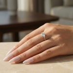 S925 Maxine Special Moissanite 1.2 Carat Round Cut Engagement Ring In Sterling Silver - Image 2
