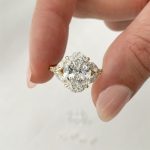 S925 Maxine 4.0 CT Oval and Angled Marquise Five Stone Engagement Ring