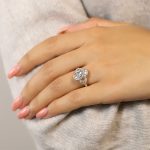 S925 Maxine 4.0 CT Oval and Angled Marquise Five Stone Engagement Ring - Image 2