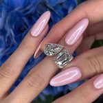 S925 Maxine Unique Toi et Moi Design Emerald Cut & Pear Cut Engagement Ring - Image 2