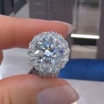 S925 Maxine Unique Halo Design Round Cut Engagement Ring In Sterling Silver - Image 2
