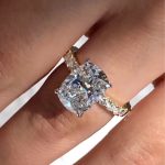 S925 Maxine Exclusive 6.5Ct Elongated Cushion Cut Engagement Ring For Women