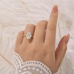 S925 Classic 4.25Ct Oval Cut Engagement Ring With Hidden Halo In Sterling Silver - Image 2