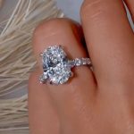 S925 Luxe 4.0Ct Oval Cut Engagement Ring In Sterling Silver For Women