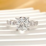 S925 Classic 3.5Ct Cushion Cut Engagement Ring Travel Ring In Sterling Silver - Image 4