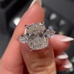 S925 Maxine Luxury 6.5Ct Elongated Cushion Cut Engagement Ring