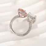 S925 Toi et Moi Radiant Cut Pear & Radiant Cut Engagement Ring Travel Ring For Women - Image 7
