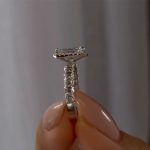S925 Maxine Dainty 2.5Ct Halo Emerald Cut Engagement Ring For Women - Image 3