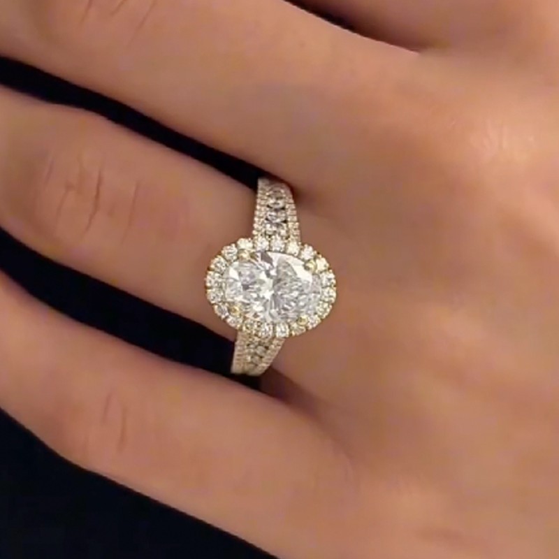 ER1527YS-1-1750231448 S925 4.0Ct Halo Oval Cut Split Shank Engagement Ring Promise Ring For Her - Image 1