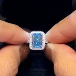 S925 3.0Ct Radiant Cut Halo Engagement Ring Travel Ring In Sterling Silver - Image 2