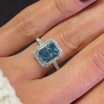 S925 3.0Ct Radiant Cut Halo Engagement Ring Travel Ring In Sterling Silver