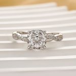 S925 2.0Ct Cushion Cut Twist Engagement Ring Travel Ring In Sterling Silver - Image 4