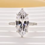 S925 6.0Ct/4.0Ct/2.0Ct Marquise Cut Engagement Ring Travel Ring For Her In Sterling Silver - Image 3