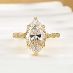 S925 4.0Ct Marquise Cut Twist Hidden Halo Engagement Ring Travel Ring In Sterling Silver - Image 3