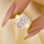 S925 8.5Ct Elongated Cushion Cut Hidden Halo Engagement Ring Travel Ring