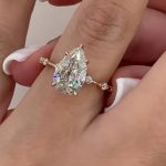 S925 4.0Ct Pear Cut Solitaire Engagement Ring In Sterling Silver - Image 2