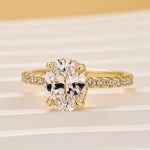 S925 2.0Carat Oval Cut Hidden Halo Engagement Ring Travel Ring In Sterling Silver - Image 3
