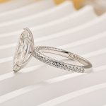 S925 Moissanite 3.0Ct Marquise Cut Classic Engagement Ring In Sterling Silver - Image 5