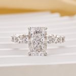 S925 Classic 4.0Ct Radiant Cut Engagement Ring Promise Ring For Her - Image 3