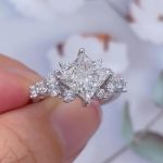 S925 Vintage 2.0Ct Princess Cut Engagement Ring Travel Ring In Sterling Silver - Image 2