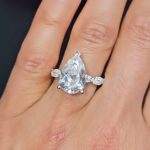 S925 4.25Ct Pear Cut Twist Engagement Ring In Sterling Silver - Image 2