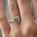 S925 Moissanite Classic 3.0Ct Round Cut Halo Engagement Ring In Sterling Silver
