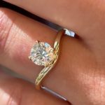 S925 Moissanite 1.0Ct Round Cut Engagement Ring Promise Ring For Her - Image 2