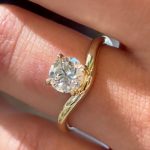 S925 Moissanite 1.0Ct Round Cut Engagement Ring Promise Ring For Her