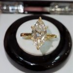 S925 Moissanite 2.0Ct Marquise Cut Engagement Ring Travel Ring In Sterling Silver