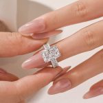 S925 6.5 Ct Radiant Cut Three-Row Luxe Engagement Ring Travel Ring For Her - Image 2