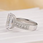 S925 6.5 Ct Radiant Cut Three-Row Luxe Engagement Ring Travel Ring For Her - Image 5