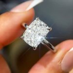 S925 Classic 4.5Ct Cushion Cut Engagement Ring Travel Ring In Sterling Silver