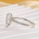 S925 3.0Ct Pear Cut Engagement Ring Travel Ring In Sterling Silver - Image 4