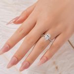 S925 3.0Ct Pear Cut Engagement Ring Travel Ring In Sterling Silver - Image 2