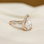 S925 4.0Ct Pear Cut Twist Halo Engagement Ring In Sterling Silver - Image 4