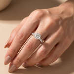 S925 Moissanite 2.0Ct Round White Gold Engagement Ring - Image 3