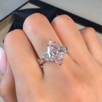 S925 4.0Ct Pink Marquise Cut Three Stone Engagement Ring Travel Ring In Sterling Silver - Image 2