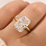 S925 Classic 6.5Ct Radiant Cut Engagement Ring Travel Ring In Sterling Silver