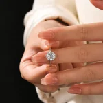 S925 Moissanite Classic 2.0~3.0Carat Round Cut Engagement Ring - Image 8