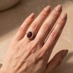 S925 Luxurious Halo 4.5Ct Oval Cut Red/Blue/Green Sapphire Engagement Ring In Sterling Silver - Image 2