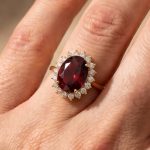 S925 Luxurious Halo 4.5Ct Oval Cut Red/Blue/Green Sapphire Engagement Ring In Sterling Silver
