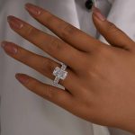 S925 5.0Ct Radiant Cut Hidden Halo Luxe Engagement Ring In Sterling Silver - Image 3