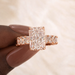 S925 5.0Ct Radiant Cut Hidden Halo Luxe Engagement Ring In Sterling Silver - Image 10