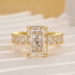 S925 5.0Ct Radiant Cut Hidden Halo Luxe Engagement Ring In Sterling Silver - Image 7