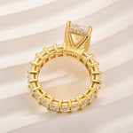 S925 5.0Ct Radiant Cut Hidden Halo Luxe Engagement Ring In Sterling Silver - Image 9