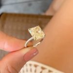 S925 5.0Ct Radiant Cut Yellow Stone Engagement Ring Travel Ring In Sterling Silver - Image 2