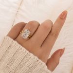 S925 8.5Ct Cushion Cut Hidden Halo Engagement Ring Travel Ring - Image 2